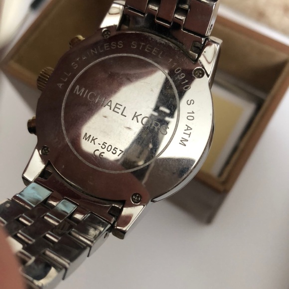 Gently Used Michael Kors MK5057 Two Tone Watch - Picture 4 of 5